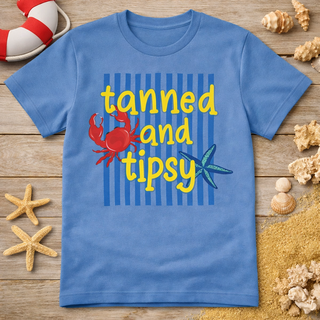 Tanned & Tipsy Beach Tee | Cute Summer Vacation Shirt