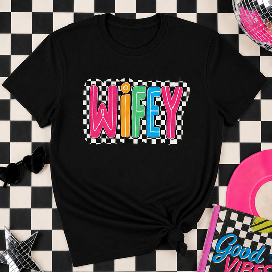 Wifey Graphic Tee – Cute Retro Wife Shirt