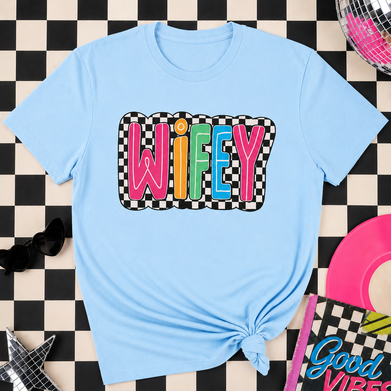 Wifey Graphic Tee – Cute Retro Wife Shirt