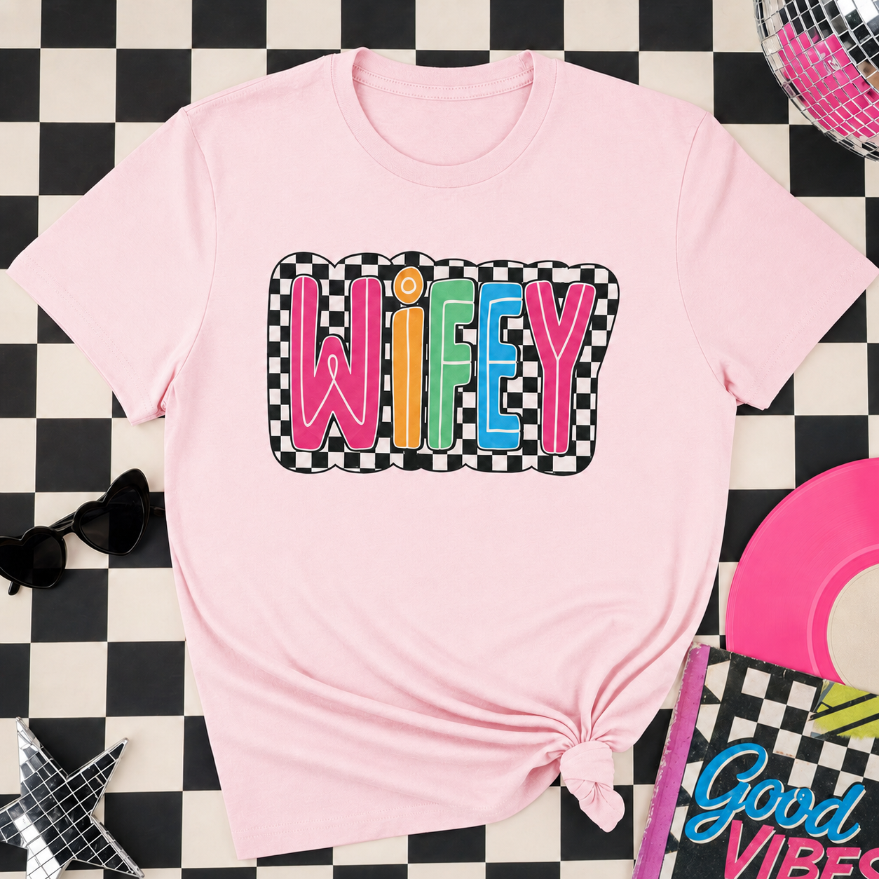 Wifey Graphic Tee – Cute Retro Wife Shirt