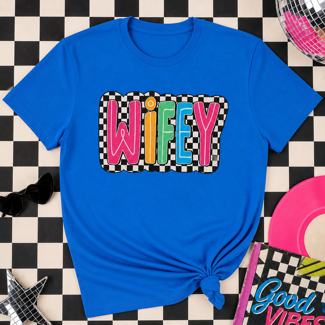 Wifey Graphic Tee – Cute Retro Wife Shirt