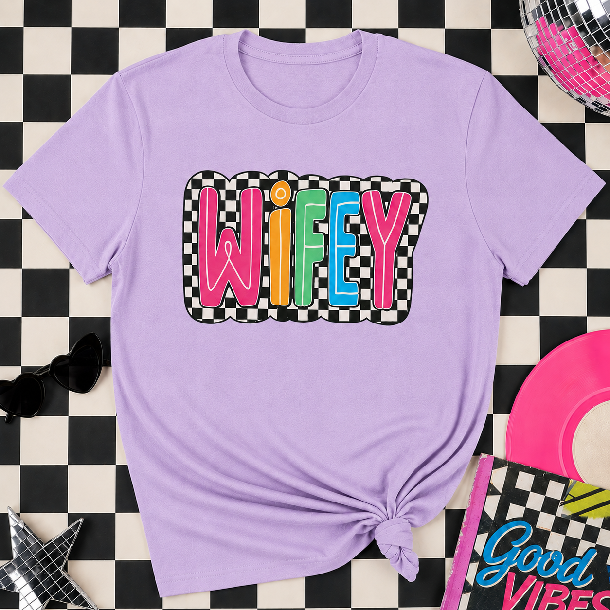 Wifey Graphic Tee – Cute Retro Wife Shirt