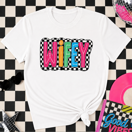 Wifey Graphic Tee – Cute Retro Wife Shirt