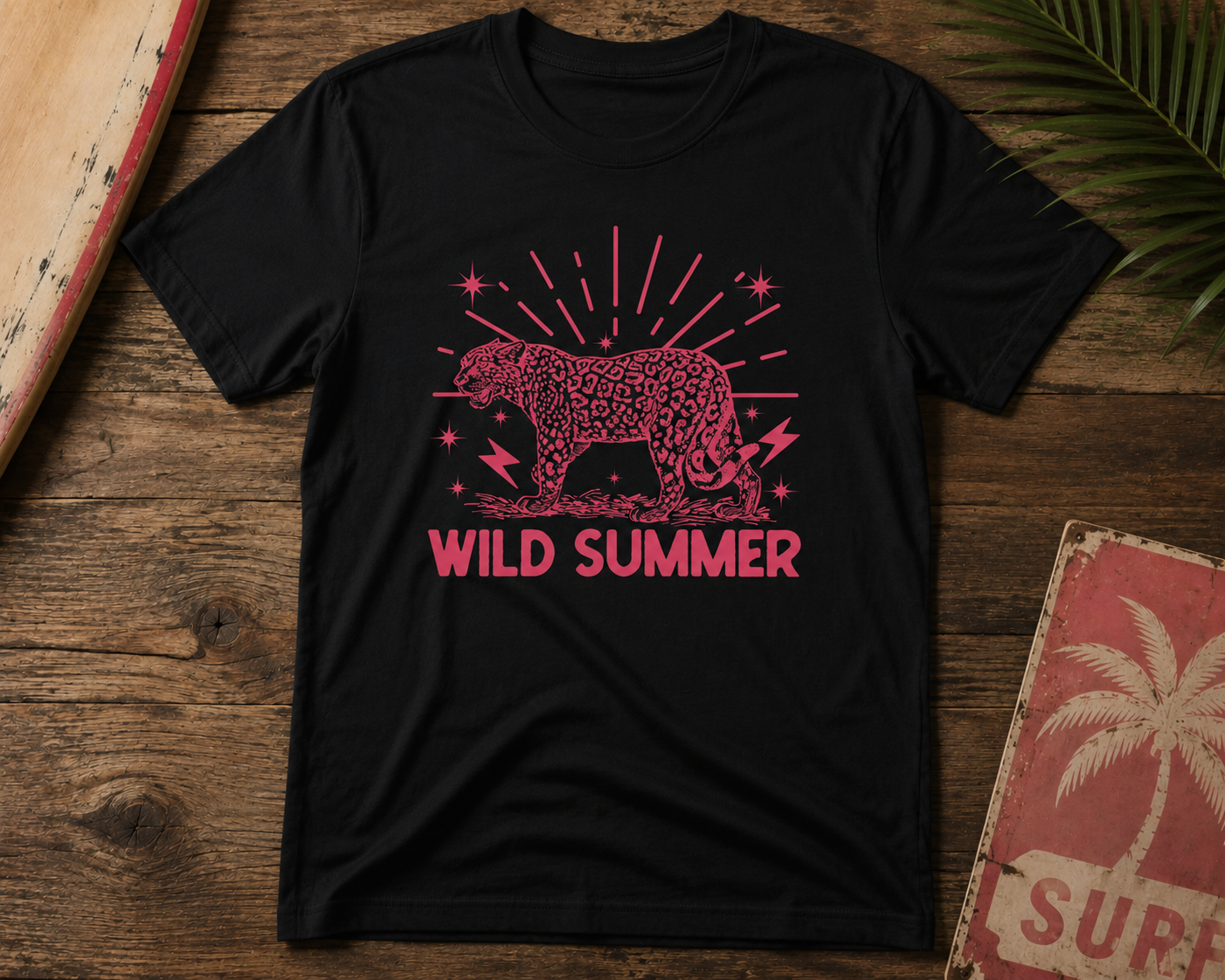 Wild Summer Graphic Tee – Leopard Summer Shirt