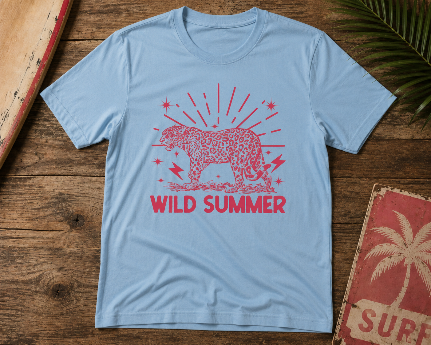 Wild Summer Graphic Tee – Leopard Summer Shirt