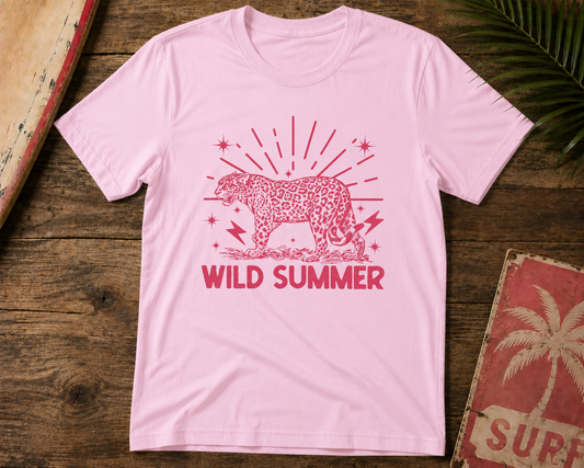 Wild Summer Graphic Tee – Leopard Summer Shirt