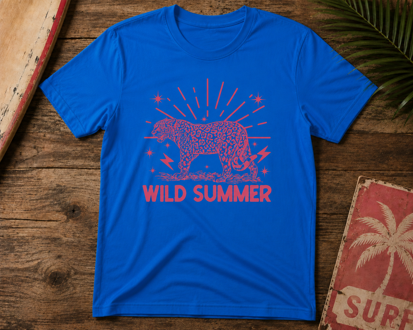 Wild Summer Graphic Tee – Leopard Summer Shirt
