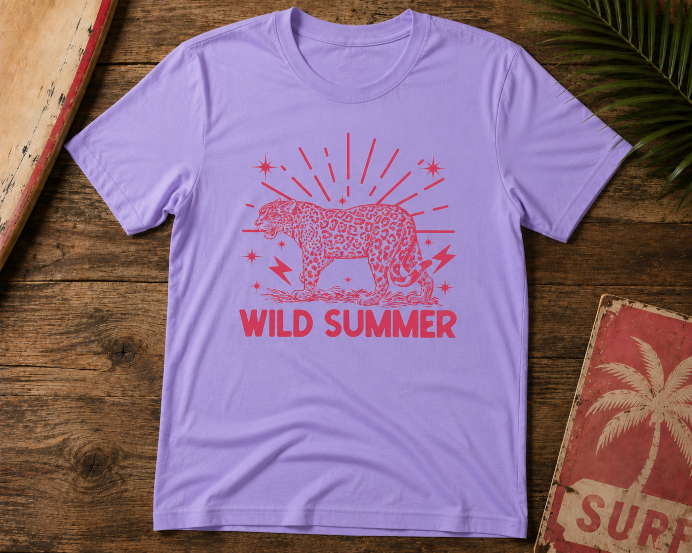 Wild Summer Graphic Tee – Leopard Summer Shirt