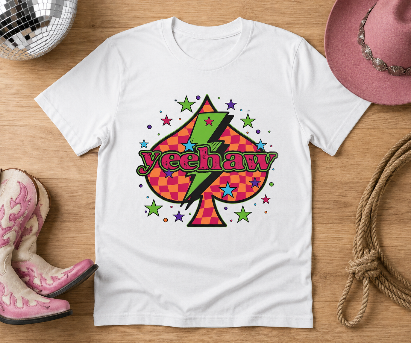 Yeehaw Graphic Tee – Retro Western Cowgirl Shirt
