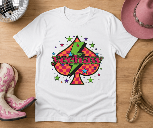 Yeehaw Graphic Tee – Retro Western Cowgirl Shirt