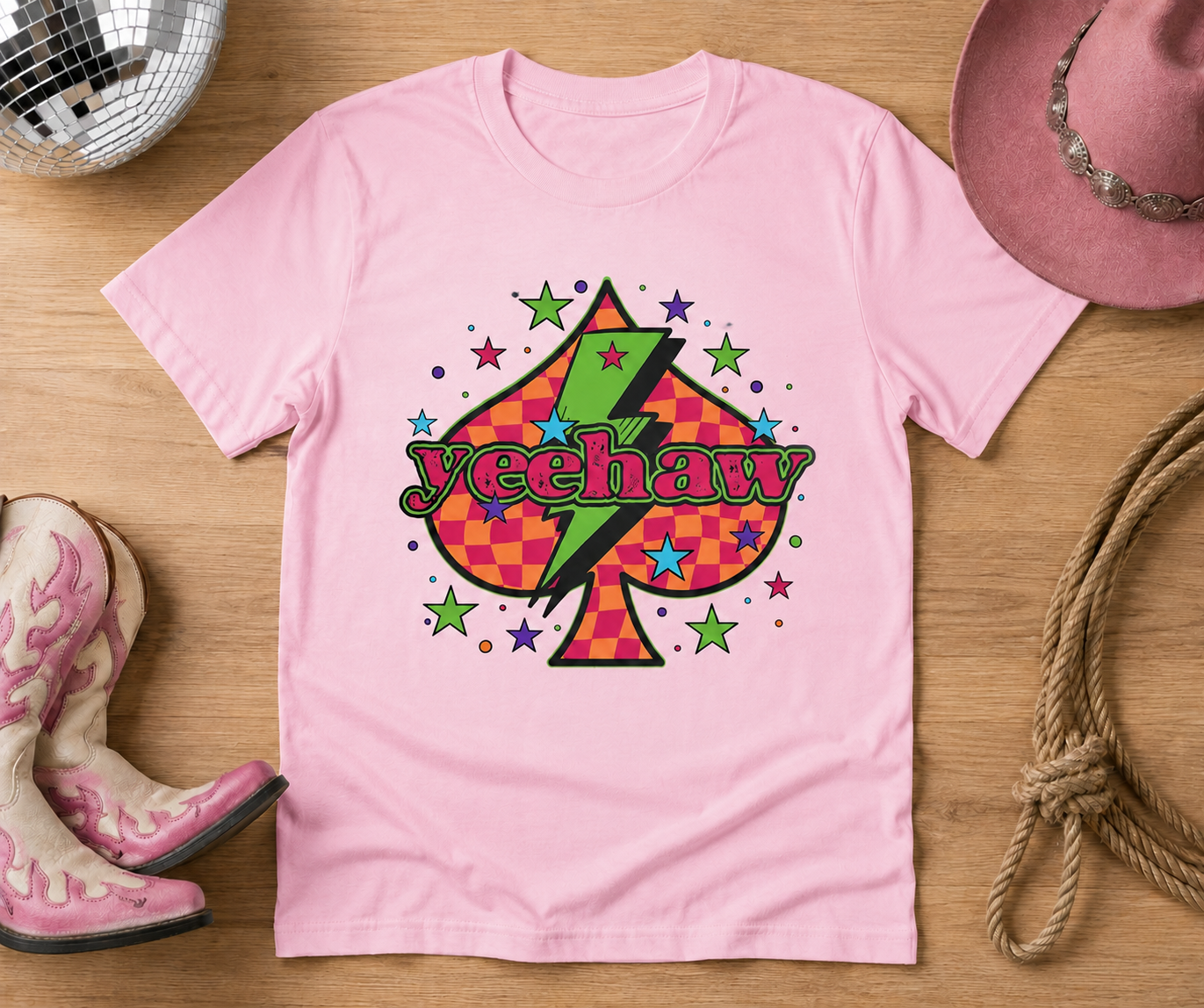 Yeehaw Graphic Tee – Retro Western Cowgirl Shirt