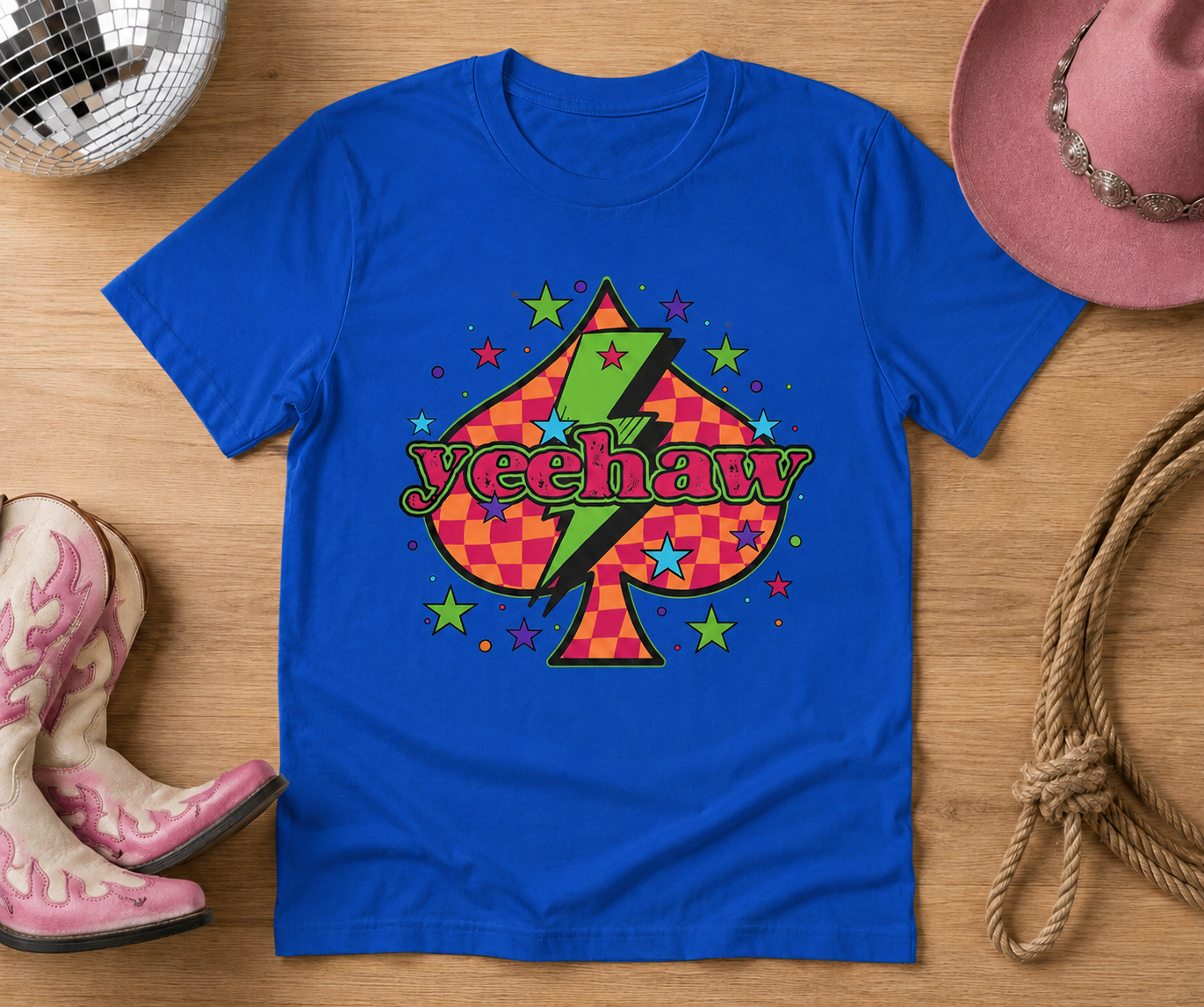 Yeehaw Graphic Tee – Retro Western Cowgirl Shirt