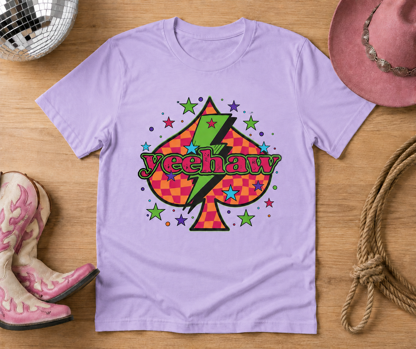 Yeehaw Graphic Tee – Retro Western Cowgirl Shirt